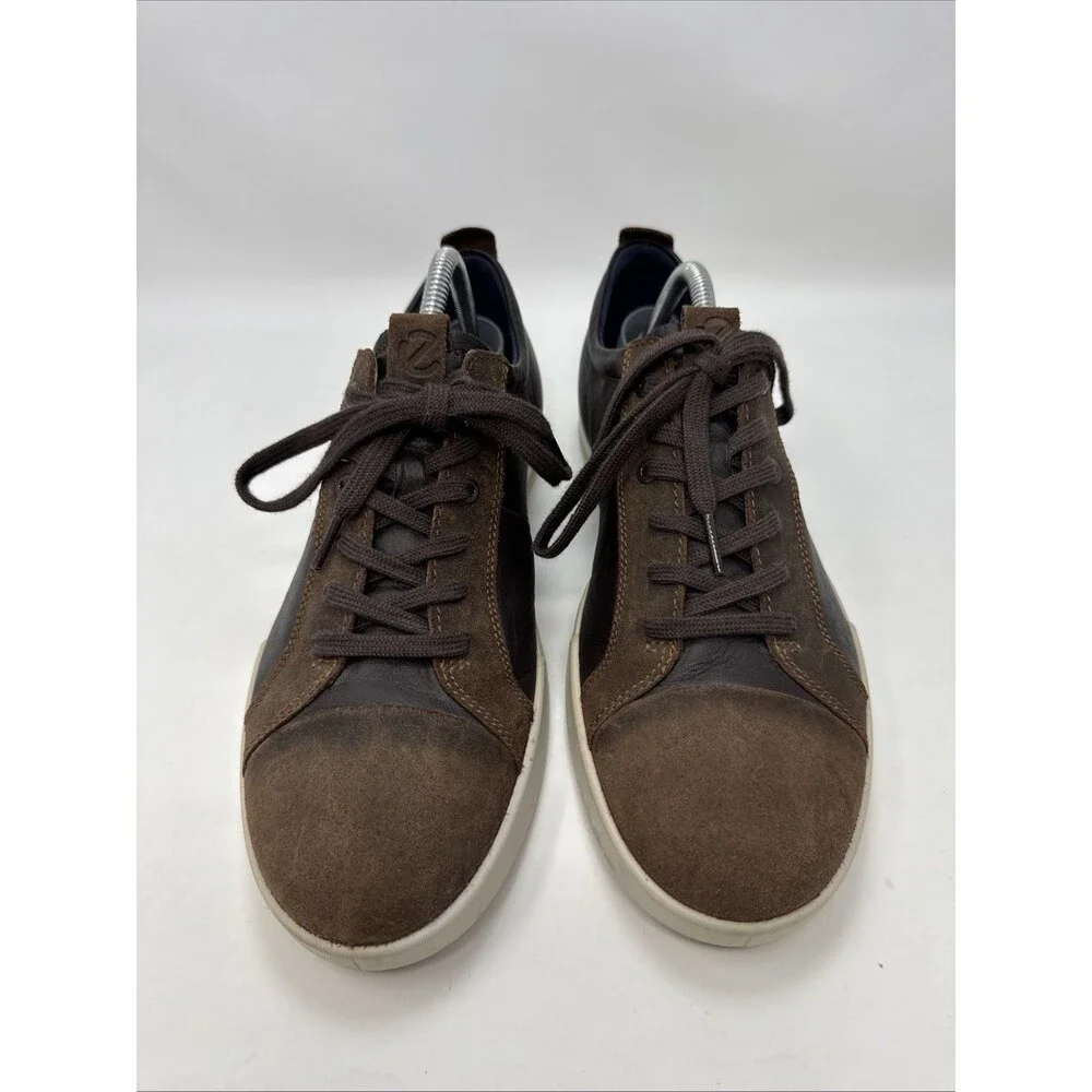 ECCO Men's Collin 2.0 Casual Lace Up Sneaker, Size 10 Leather Coffee Color.